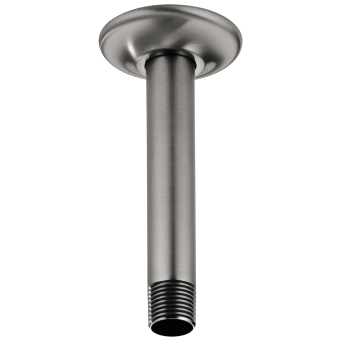 BRIZO Essential Shower 6" Ceiling Mount Shower Arm And Round Flange — Luxe Steel