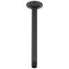 BRIZO Essential Shower 10" Ceiling Mount Shower Arm And Round Flange — Matte Black
