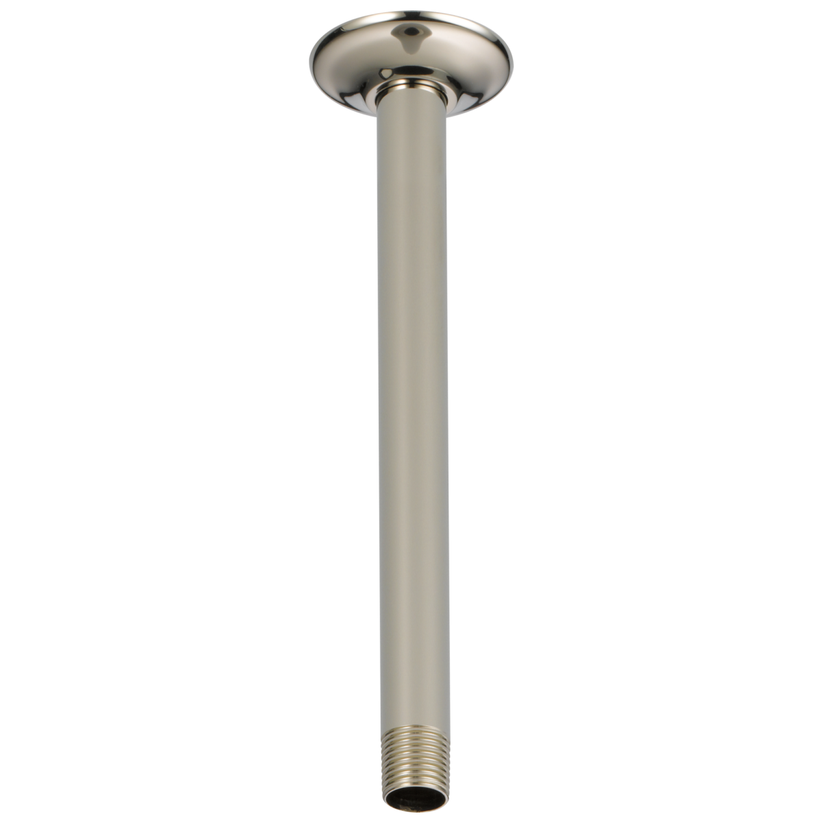 BRIZO Essential Shower 10" Ceiling Mount Shower Arm And Round Flange — Brushed Nickel