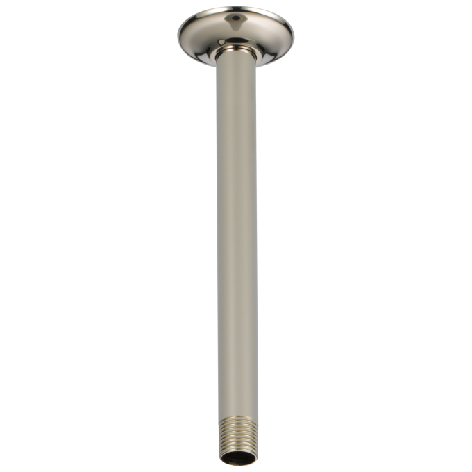 BRIZO Essential Shower 10" Ceiling Mount Shower Arm And Round Flange — Brushed Nickel
