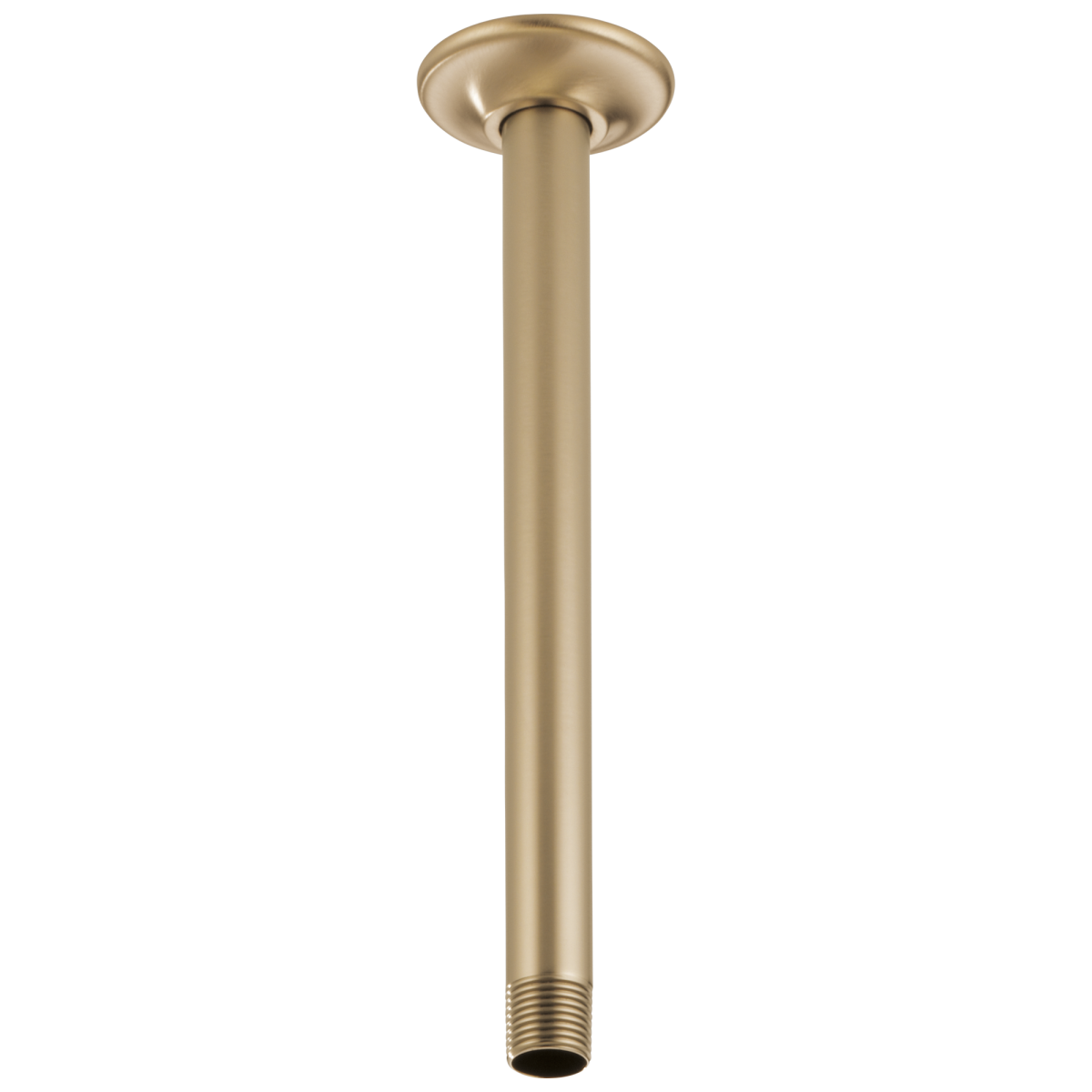 BRIZO Essential Shower 10" Ceiling Mount Shower Arm And Round Flange — Luxe Gold