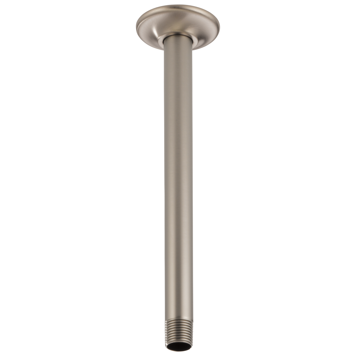 BRIZO Essential Shower 10" Ceiling Mount Shower Arm And Round Flange — Luxe Nickel