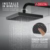 DELTA Universal Showering Components Raincan Single-Setting Shower Head — Matte Black