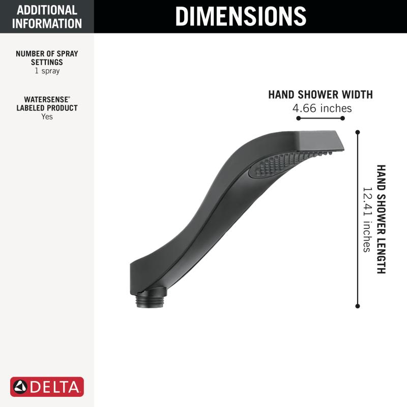 DELTA Dryden Hand Shower - Roman Tub — Matte Black