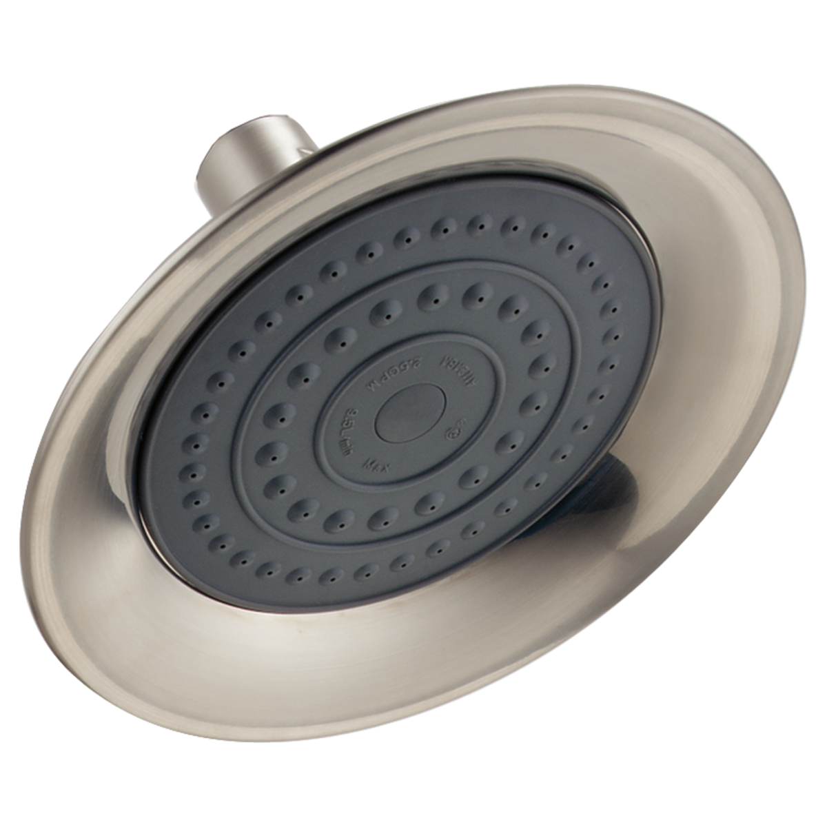 DELTA Universal Showering Components Single-Setting Raincan Shower Head — Brushed Nickel