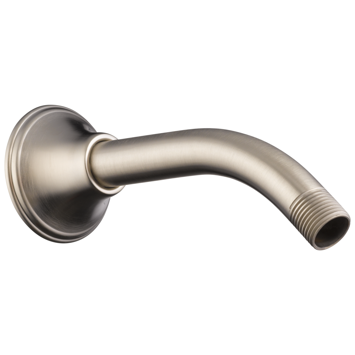 BRIZO Essential Shower 7" Classic Wall Mount Shower Arm And Flange — Luxe Nickel