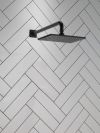 DELTA Universal Showering Components Single Setting Overhead Showerhead — Matte Black