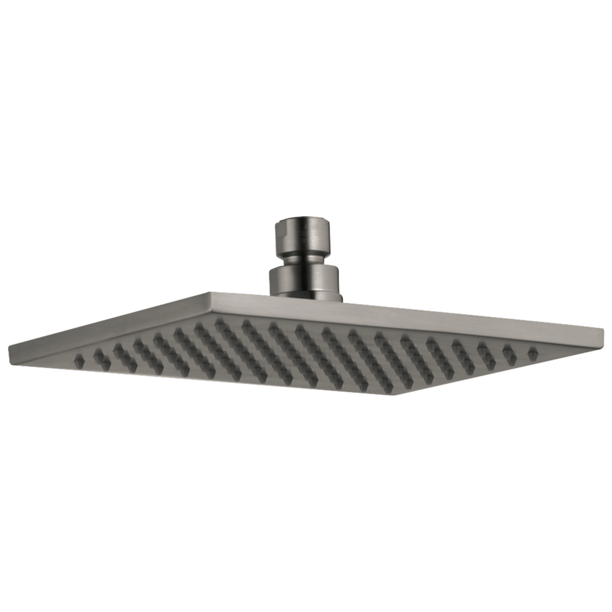 DELTA Universal Showering Components Single-Setting Raincan Shower Head — Lumicoat® Black Stainless
