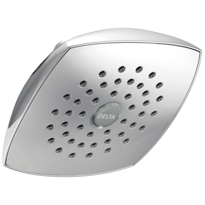 DELTA Universal Showering Components Touch-Clean Raincan Single-Setting Shower Head — Champagne Bronze