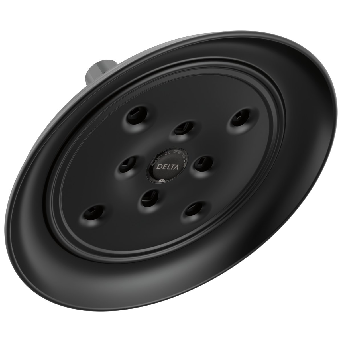 DELTA Universal Showering Components H2Okinetic Raincan Single-Setting Shower Head — Matte Black