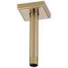 BRIZO Essential Shower 6" Ceiling Mount Shower Arm And Square Flange — Luxe Gold