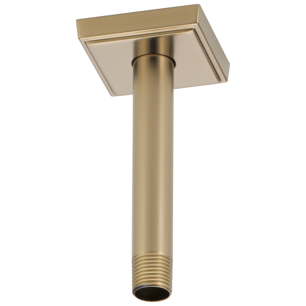 BRIZO Essential Shower 6" Ceiling Mount Shower Arm And Square Flange — Luxe Gold