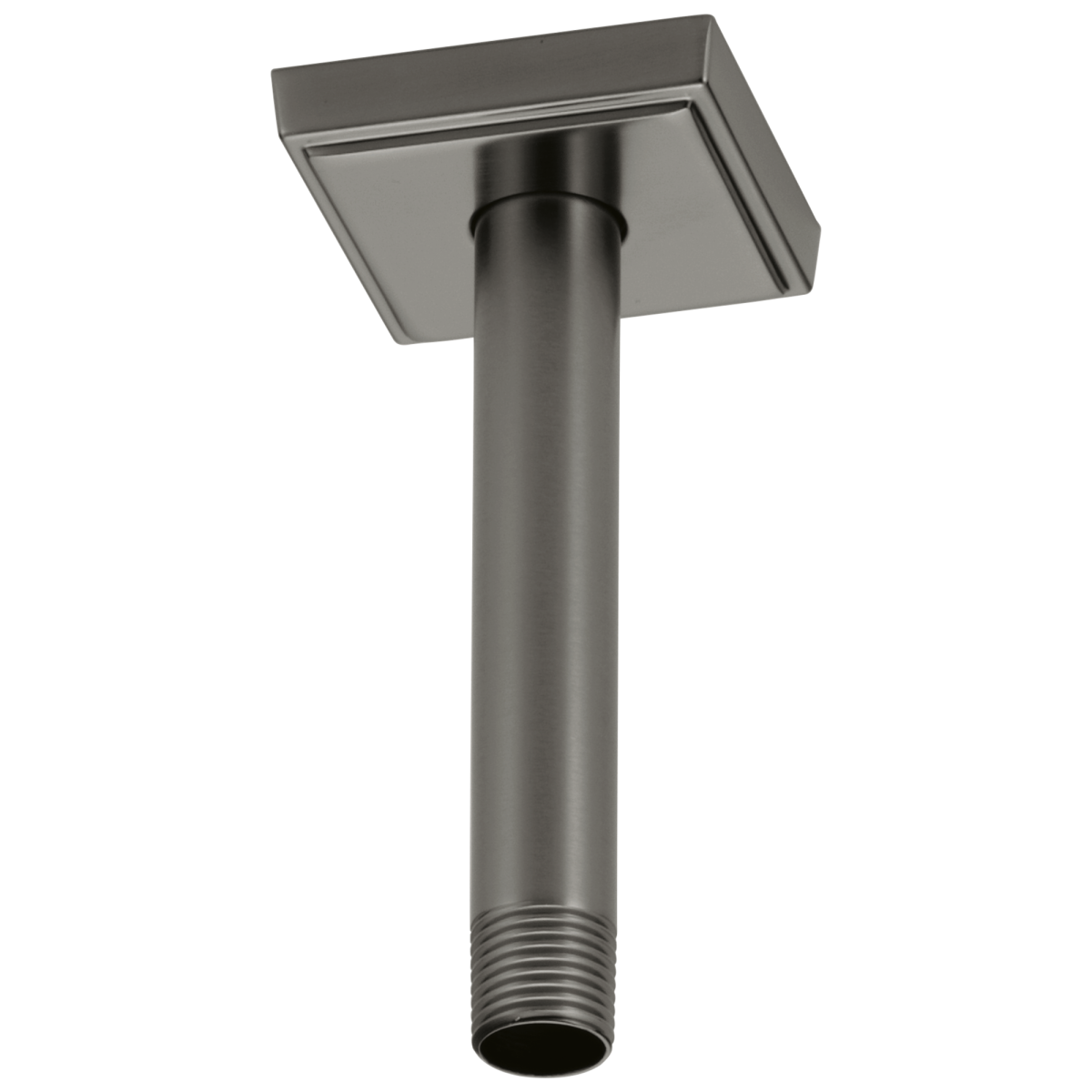 BRIZO Essential Shower 6" Ceiling Mount Shower Arm And Square Flange — Luxe Steel