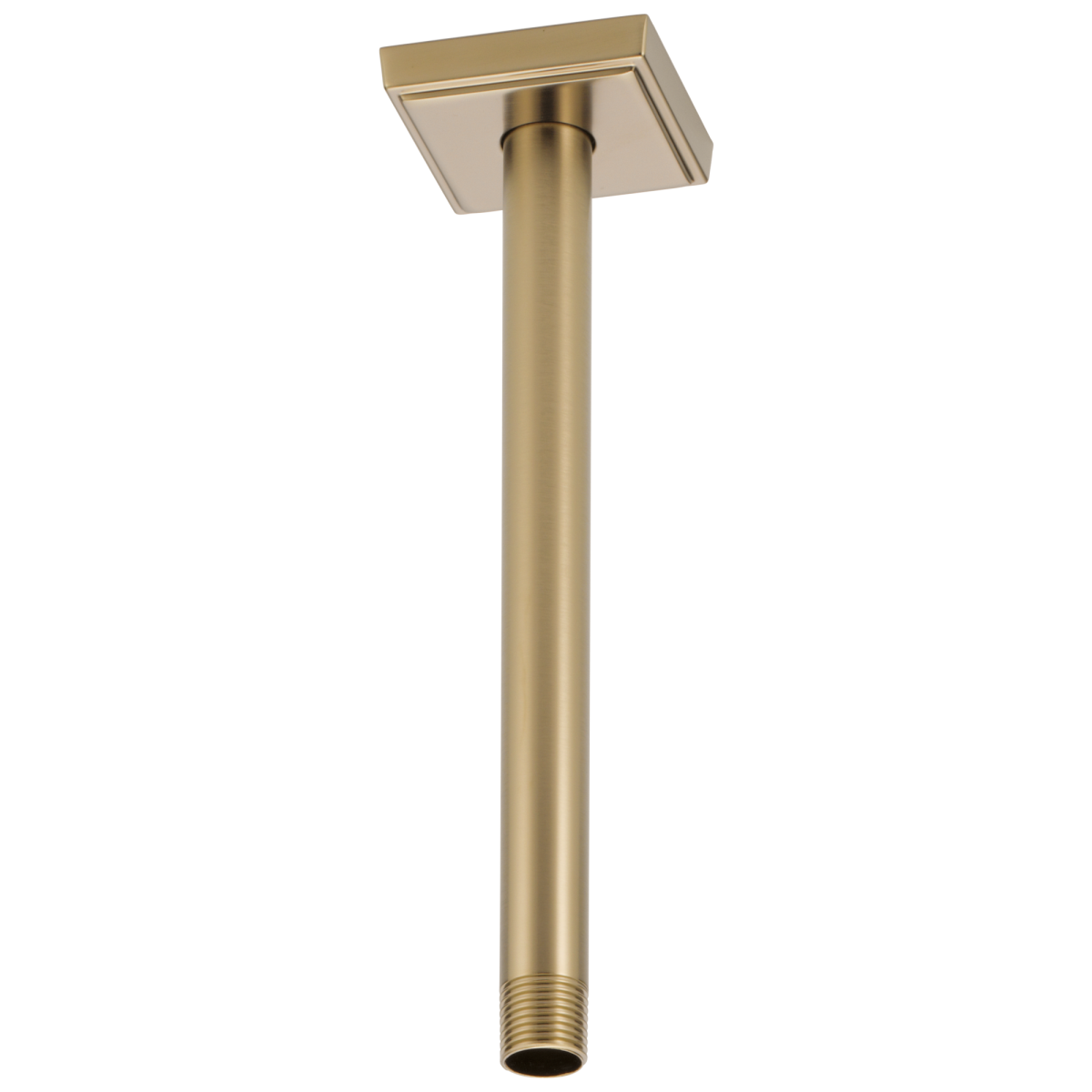 BRIZO Essential Shower 10" Ceiling Mount Shower Arm And Square Flange — Luxe Gold