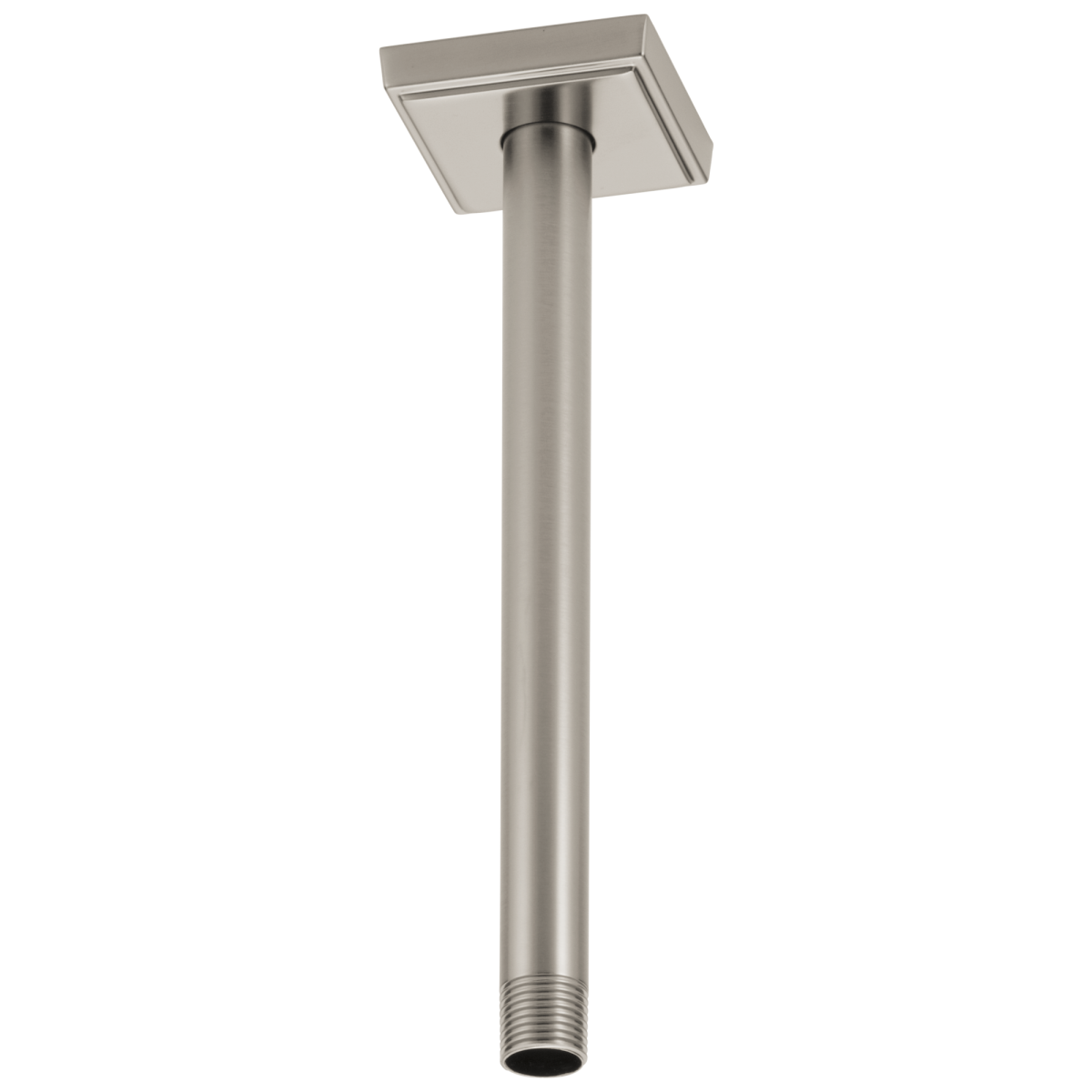 BRIZO Essential Shower 10" Ceiling Mount Shower Arm And Square Flange — Luxe Nickel