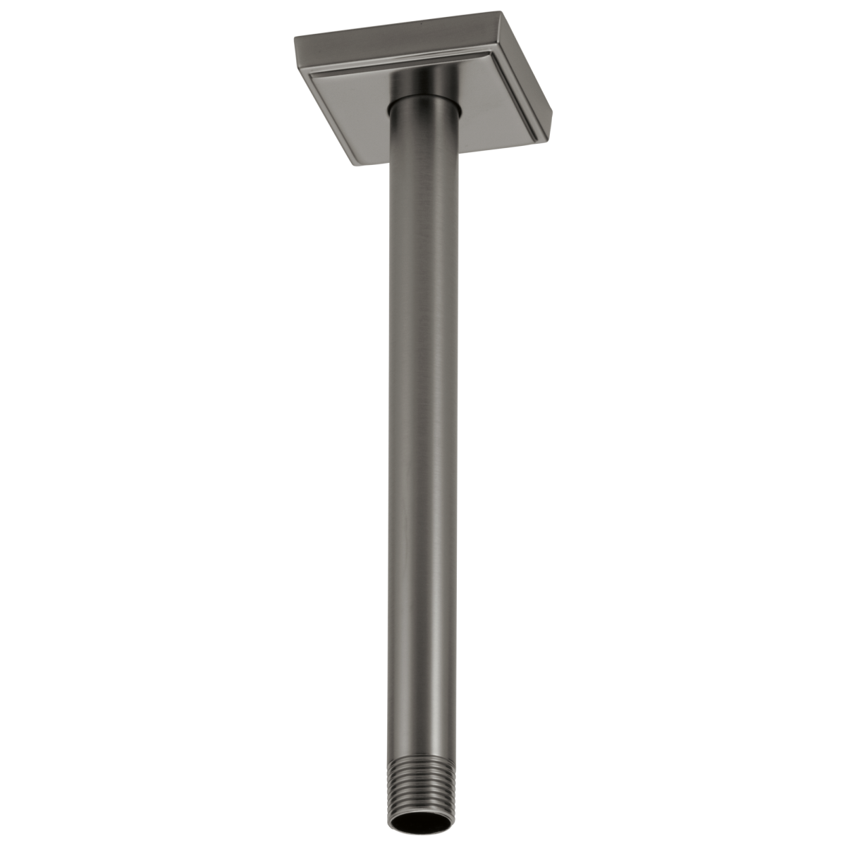 BRIZO Essential Shower 10" Ceiling Mount Shower Arm And Square Flange — Luxe Steel