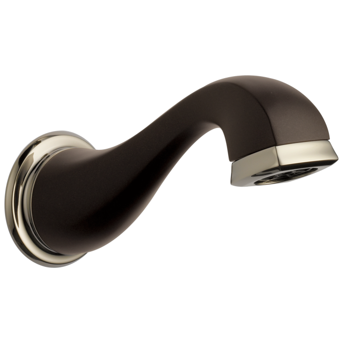 BRIZO Charlotte Tub Spout Assembly — Cocoa Bronze / Polished Nickel