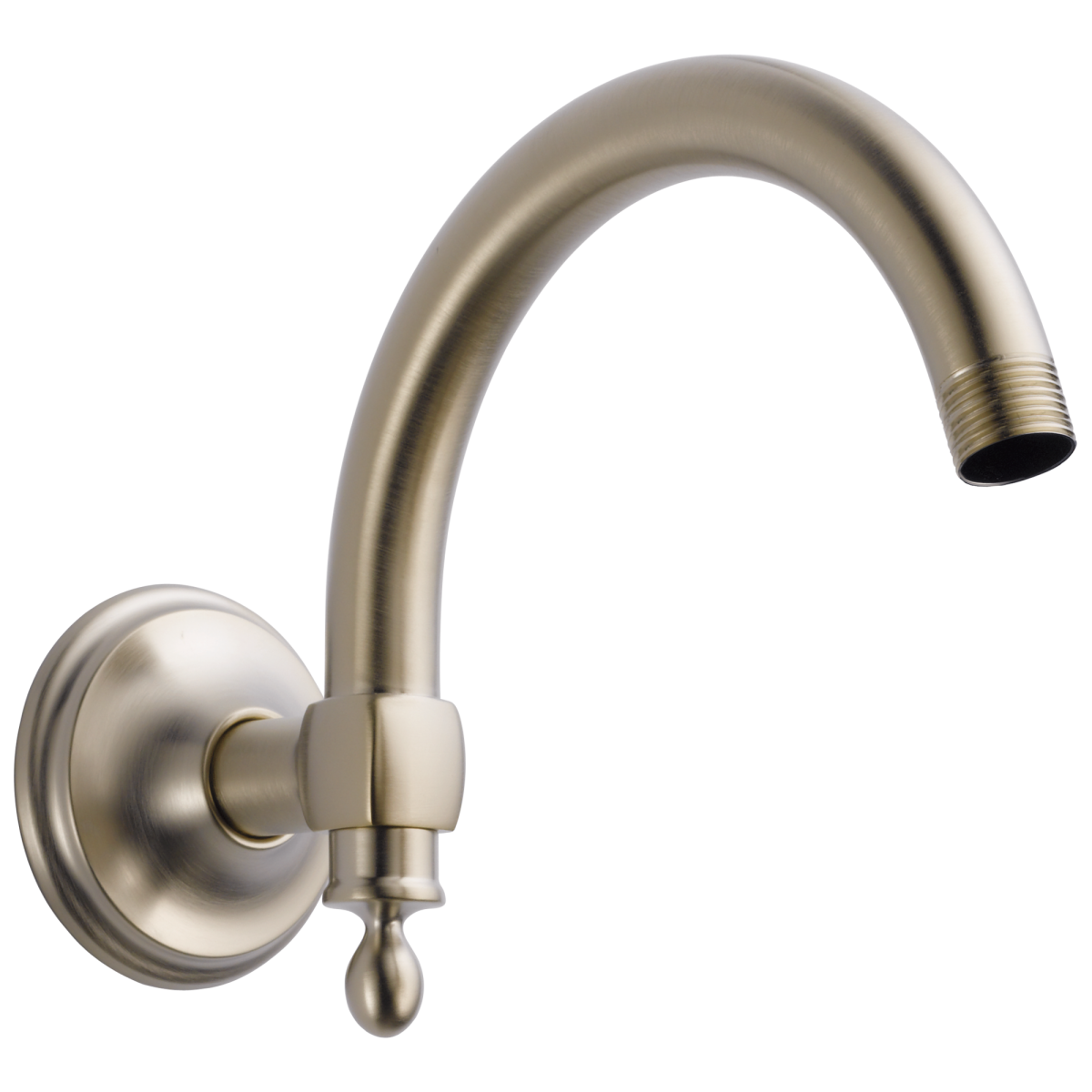 BRIZO Essential Shower 10" Classic Wall Mount Shower Arm And Flange — Brushed Nickel