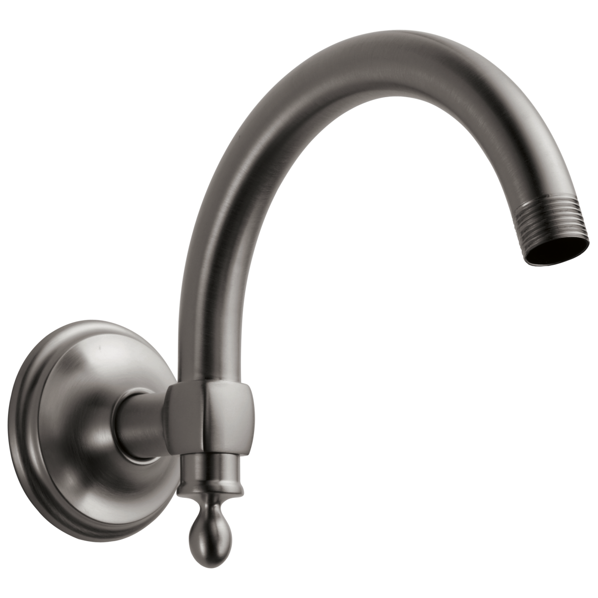 BRIZO Essential Shower 10" Classic Wall Mount Shower Arm And Flange — Luxe Steel