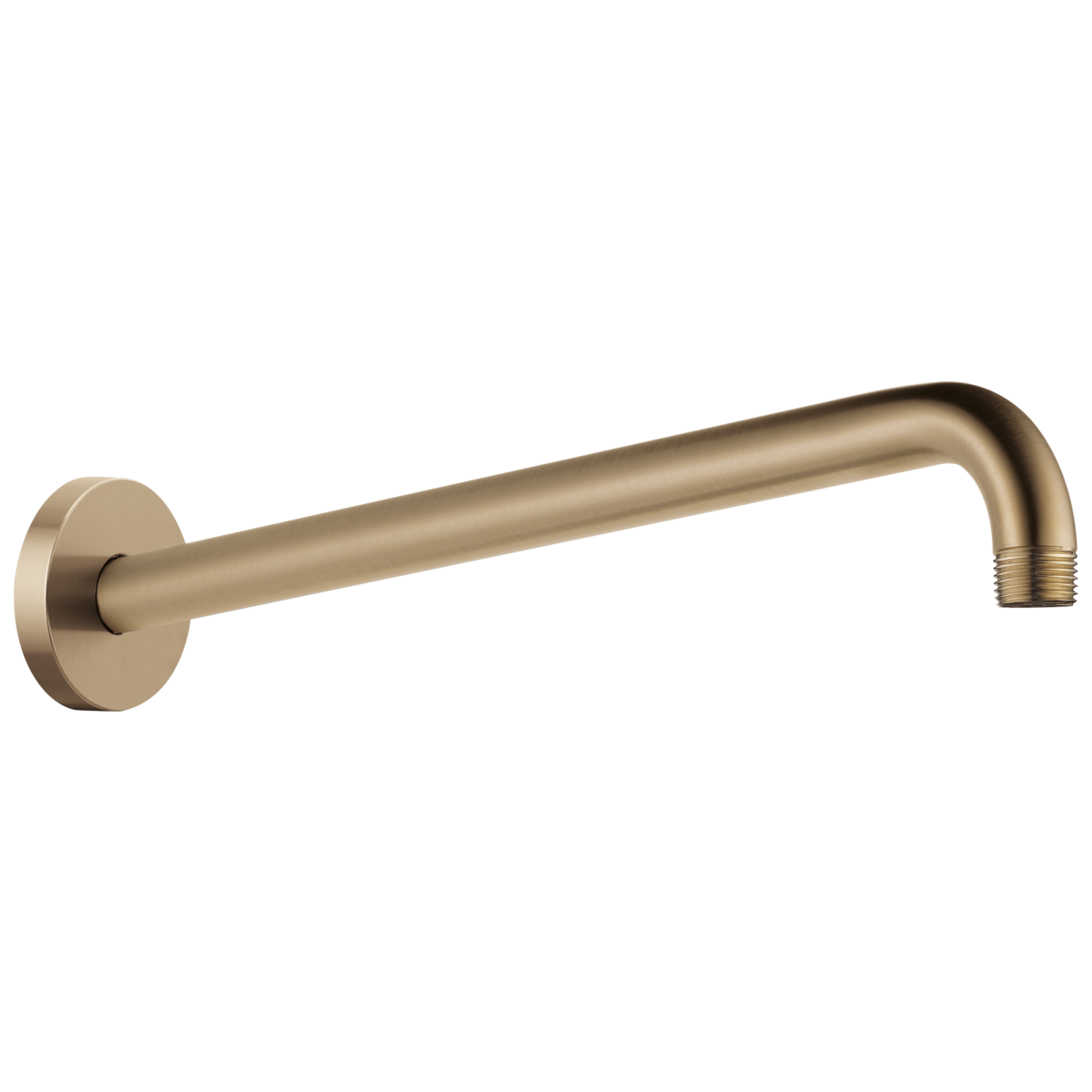 BRIZO Essential Shower 16" Linear Round Wall Mount Shower Arm And Flange — Luxe Gold