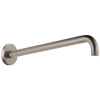 BRIZO Essential Shower 16" Linear Round Wall Mount Shower Arm And Flange — Luxe Nickel