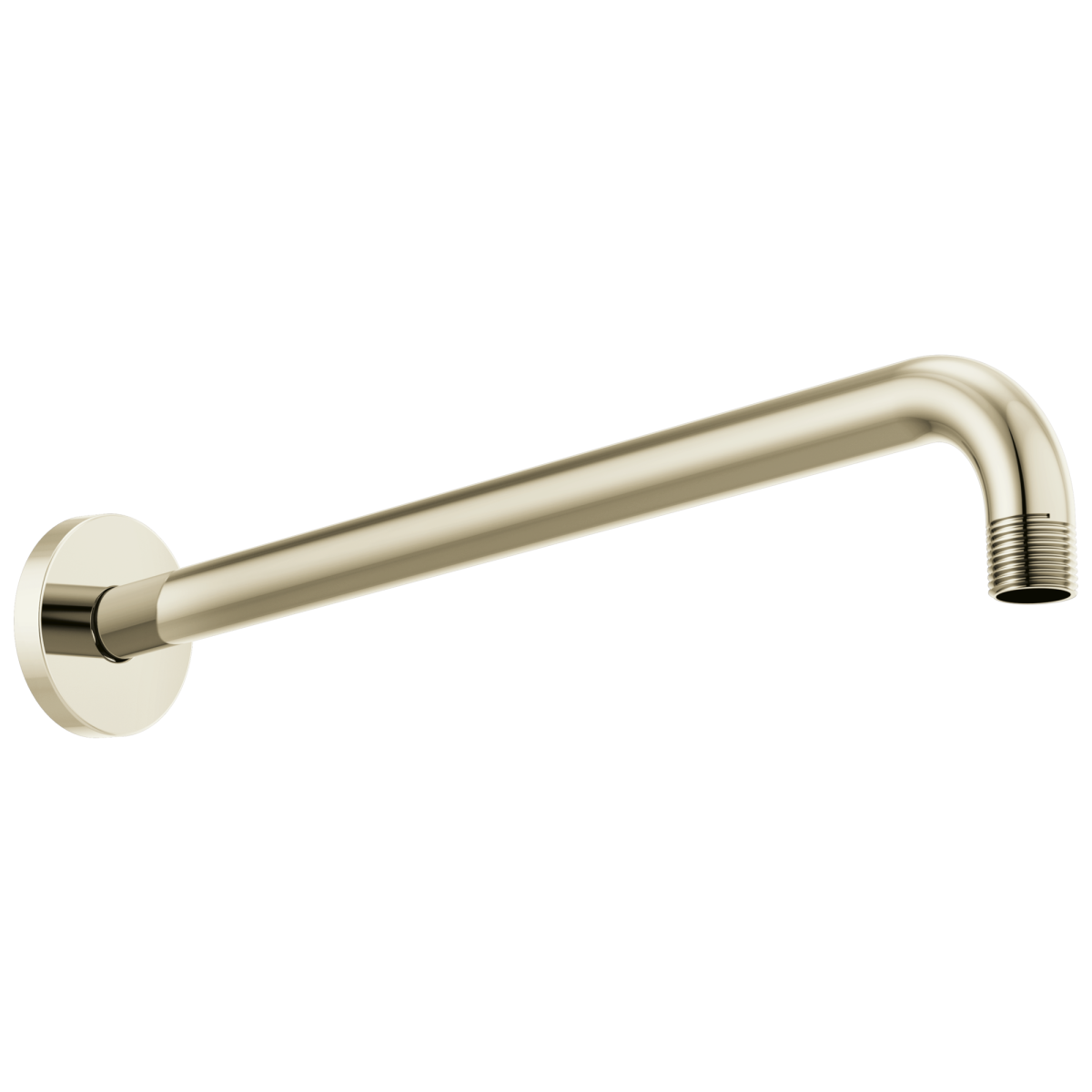 BRIZO Essential Shower 16" Linear Round Wall Mount Shower Arm And Flange — Polished Nickel