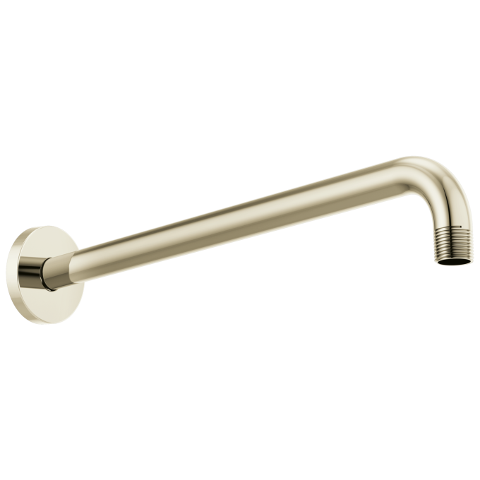 BRIZO Essential Shower 16" Linear Round Wall Mount Shower Arm And Flange — Polished Nickel
