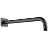 BRIZO Essential Shower 16" Linear Square Wall Mount Shower Arm And Flange — Matte Black