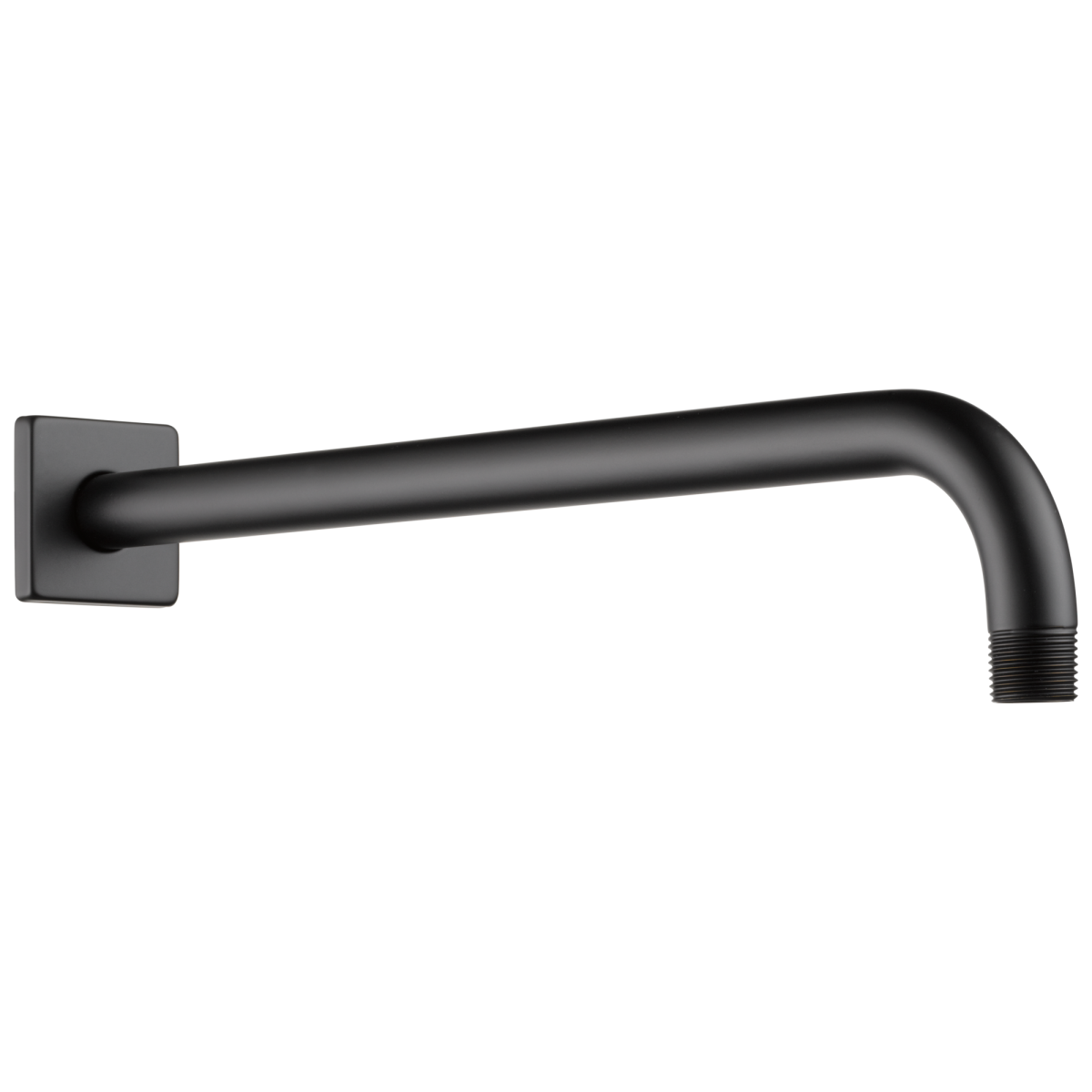BRIZO Essential Shower 16" Linear Square Wall Mount Shower Arm And Flange — Matte Black