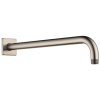 BRIZO Essential Shower 16" Linear Square Wall Mount Shower Arm And Flange — Brushed Nickel