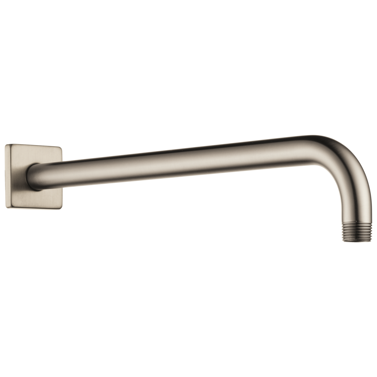 BRIZO Essential Shower 16" Linear Square Wall Mount Shower Arm And Flange — Brushed Nickel