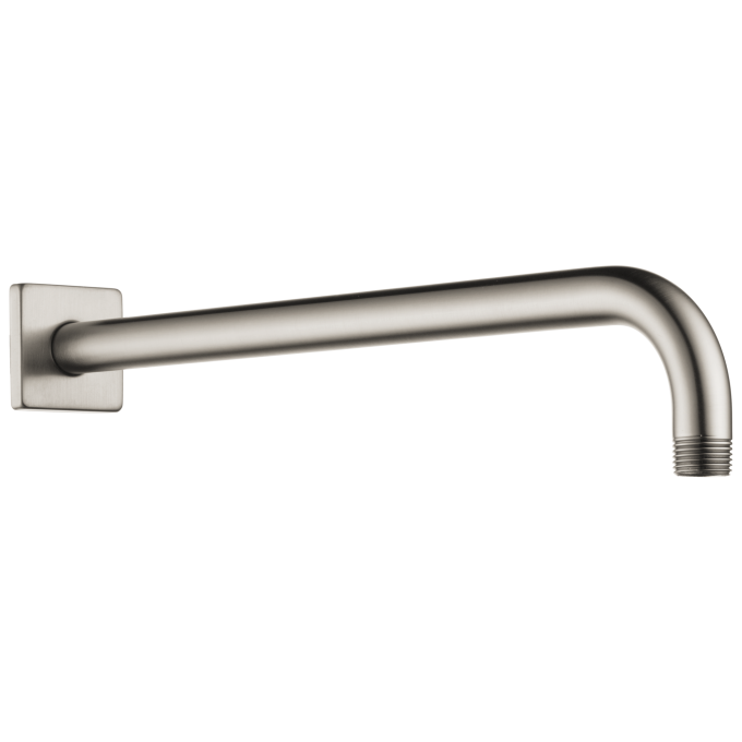 BRIZO Essential Shower 16" Linear Square Wall Mount Shower Arm And Flange — Luxe Nickel