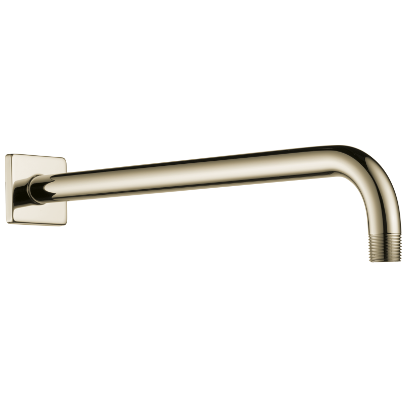 BRIZO Essential Shower 16" Linear Square Wall Mount Shower Arm And Flange — Polished Nickel