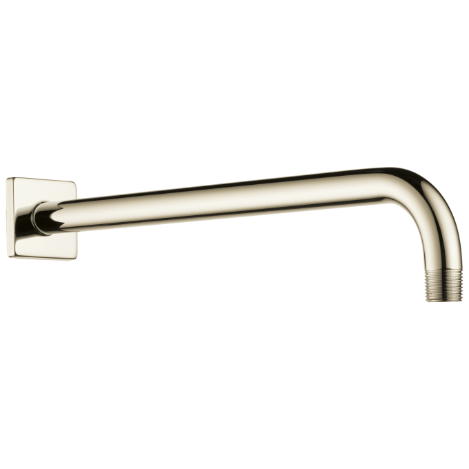 BRIZO Essential Shower 16" Linear Square Wall Mount Shower Arm And Flange — Polished Nickel