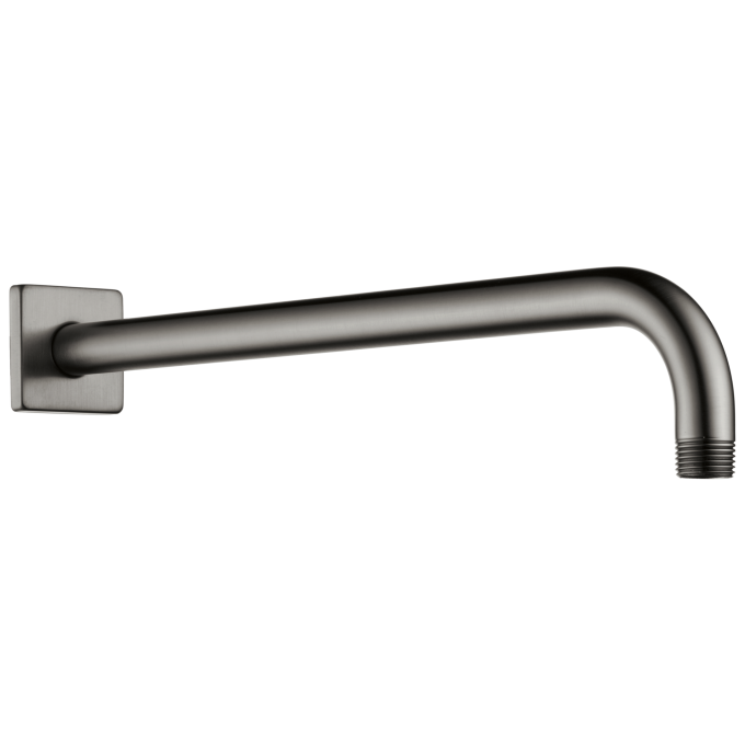 BRIZO Essential Shower 16" Linear Square Wall Mount Shower Arm And Flange — Luxe Steel