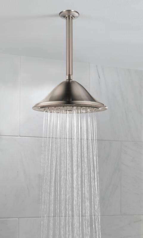 DELTA Universal Showering Components 10" Ceiling Mount Shower Arm and Flange — Stainless