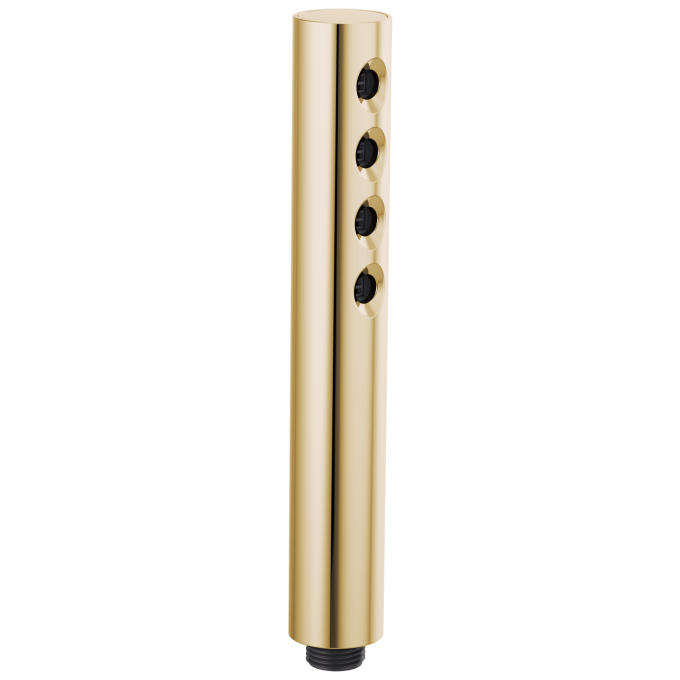 BRIZO Essential Shower Linear Round H2Okinetic Single Function Handshower — Polished Gold