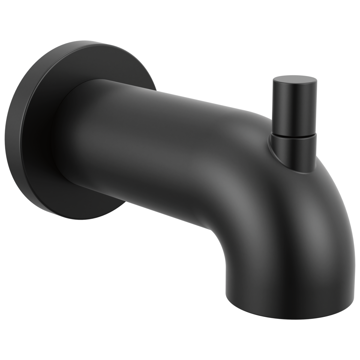 DELTA Alux Tub Spout - Pull-Up Diverter — Matte Black