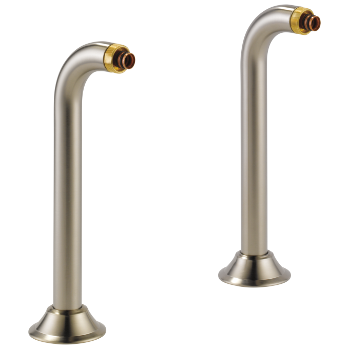 BRIZO Traditional Deck Mount Tub Filler Risers — Brushed Nickel