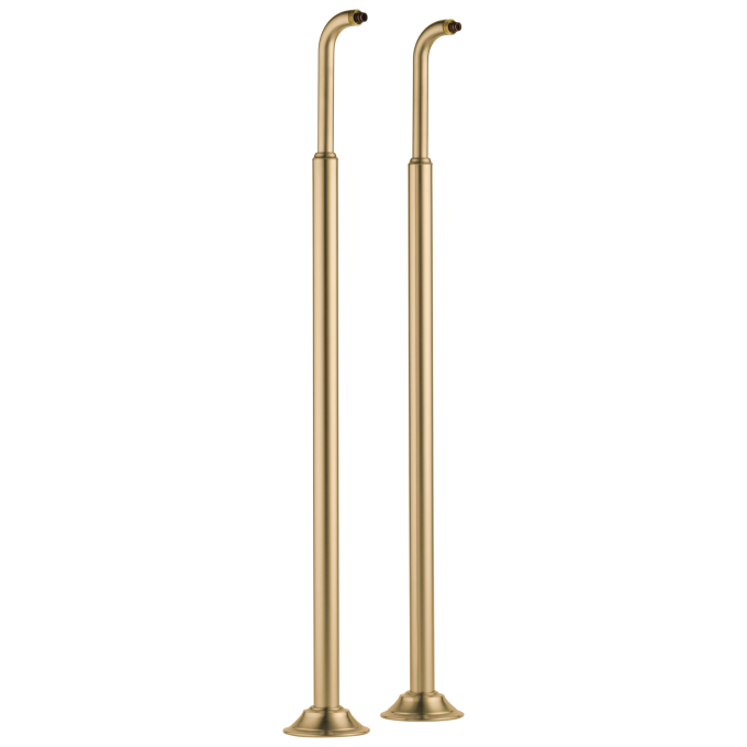 BRIZO Traditional Floor Mount Tub Filler Risers — Luxe Gold