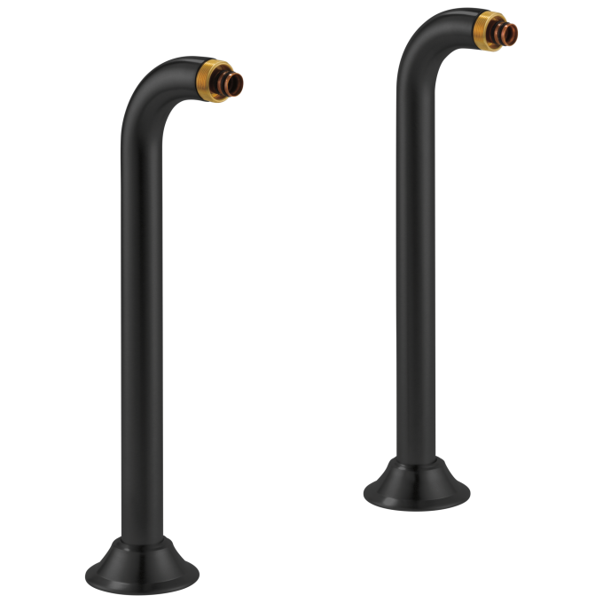 BRIZO Traditional Floor & Deck Mount 2” Riser Extensions — Matte Black