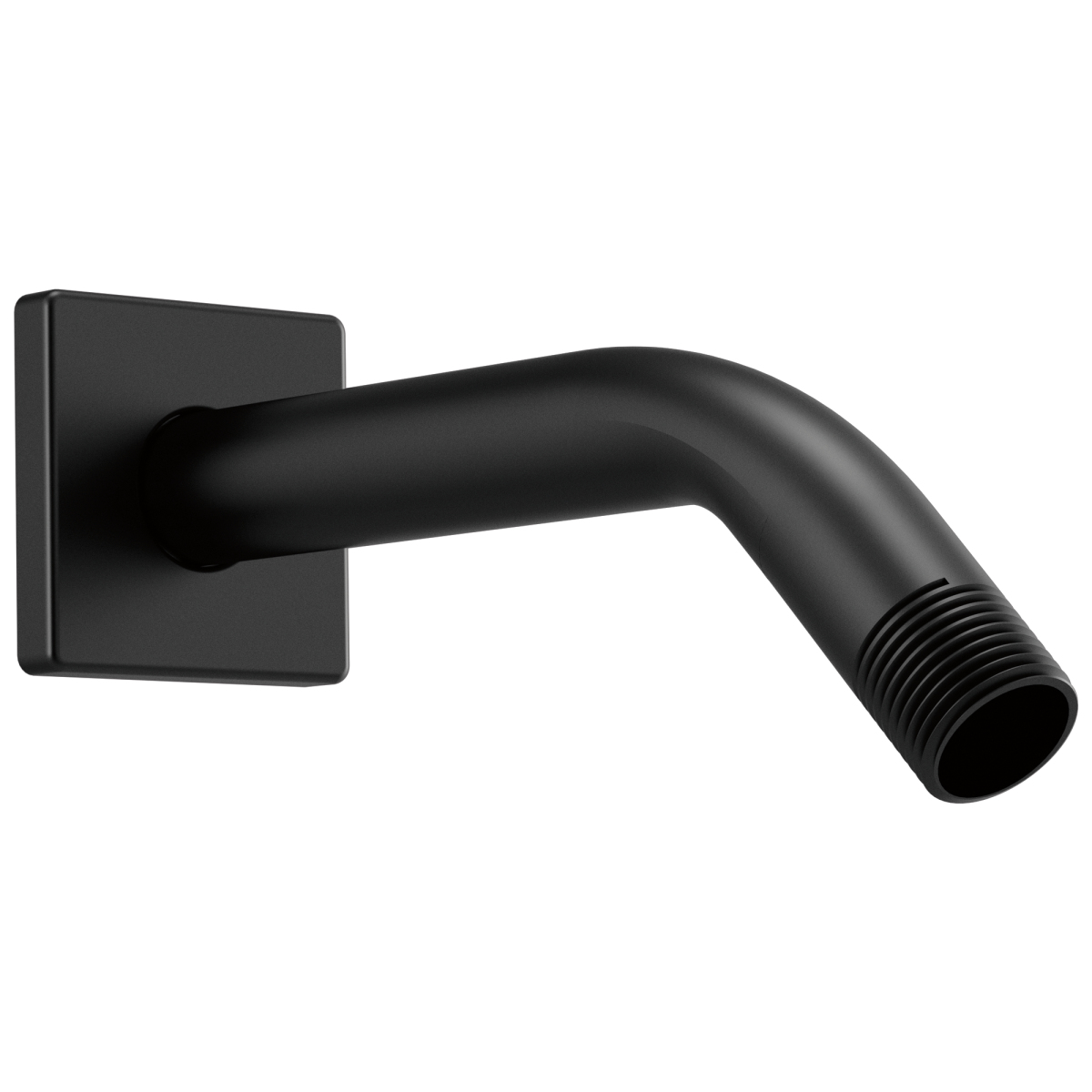 BRIZO Essential Shower 7" Linear Square Wall Mount Shower Arm And Flange — Matte Black