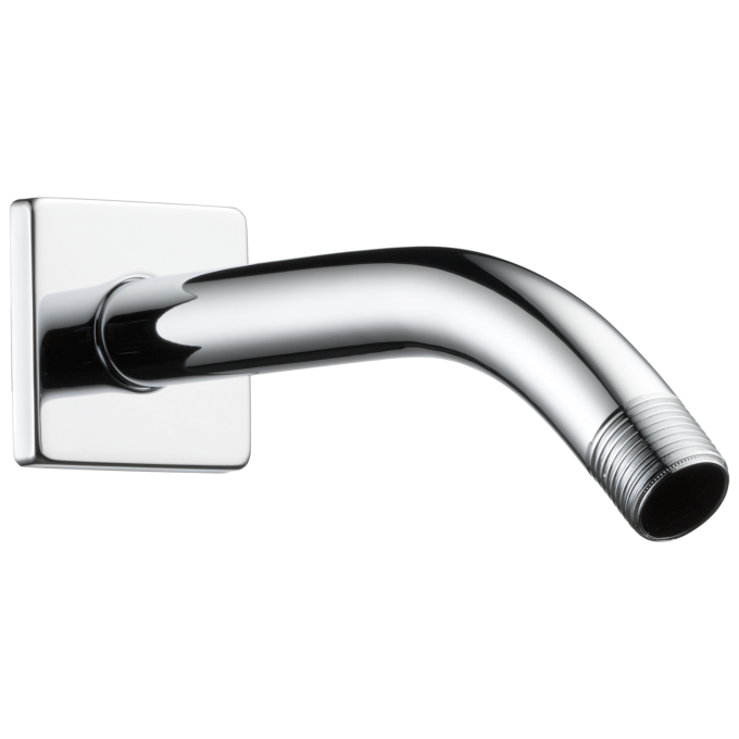 BRIZO Essential Shower 7" Linear Square Wall Mount Shower Arm And Flange — Chrome