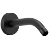 BRIZO Essential Shower 7" Linear Round Wall Mount Shower Arm And Flange — Matte Black