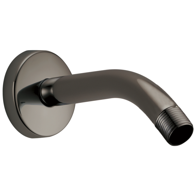BRIZO Other 7" Linear Round Wall Mount Shower Arm And Flange — Brilliance Black Onyx