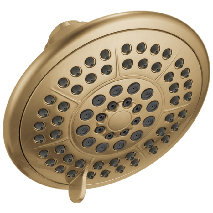 DELTA Universal Showering Components 5-Setting Raincan Shower Head — Champagne Bronze