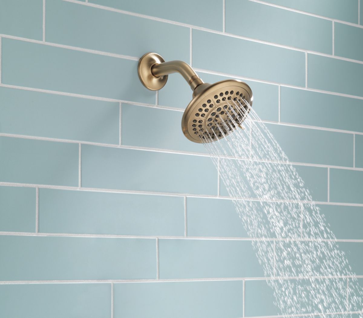DELTA Universal Showering Components 5-Setting Raincan Shower Head — Champagne Bronze