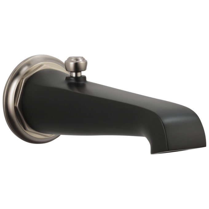 BRIZO Rook Tub Spout - Pull-up Diverter — Luxe Nickel  /Matte Black