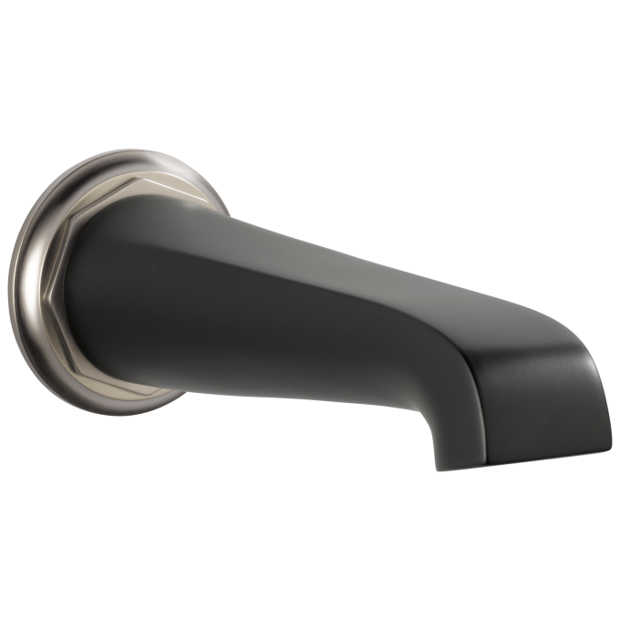 BRIZO Rook Non-Diverter Tub Spout — Luxe Nickel  /Matte Black