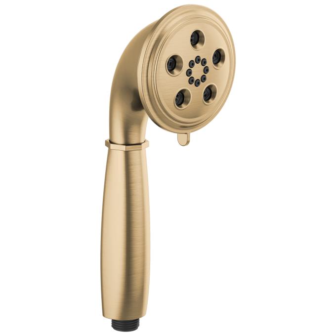 BRIZO Essential Shower Classic Round H2Okinetic Multi-Function Handshower — Luxe Gold